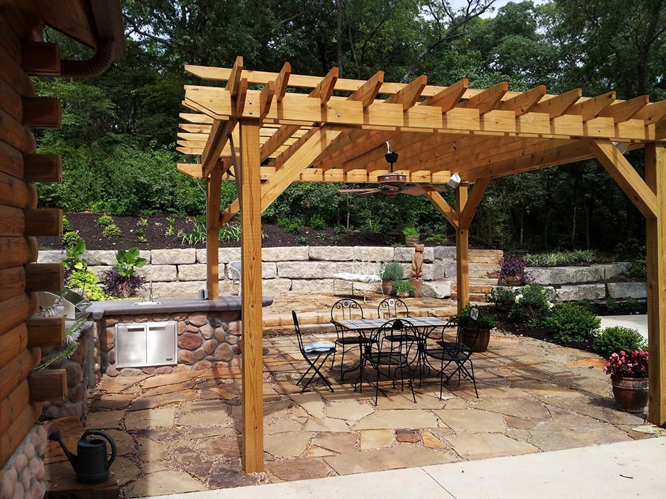 Patio with dining set