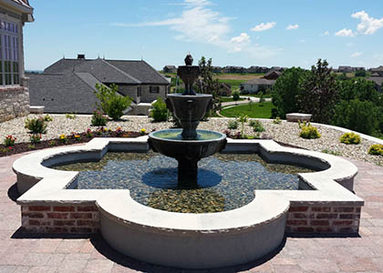 Brick water fountain